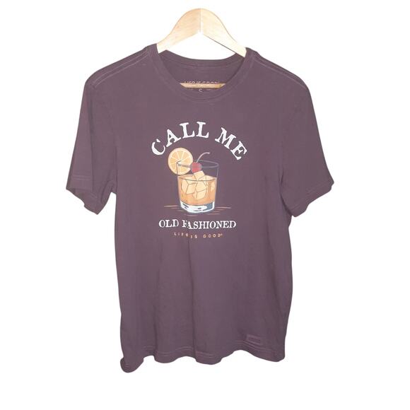 Life is Good Mens Call Me Old Fashioned Graphic Crusher Tee Size Small - Picture 1 of 6